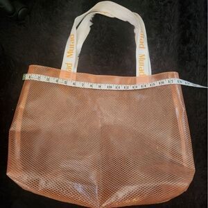 Murad Orange Mesh Tote with Sturdy Handles
